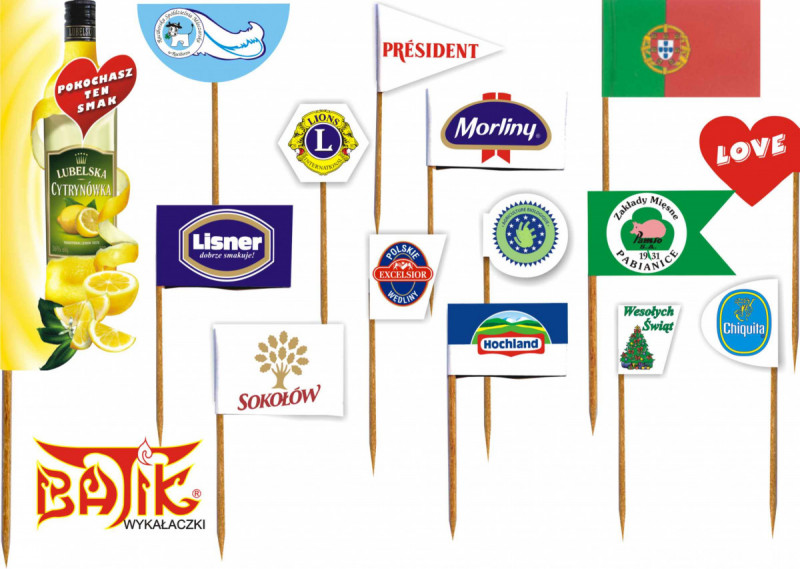wykałaczki degustacyjne, reklamowe, pikery , flagietki 4
