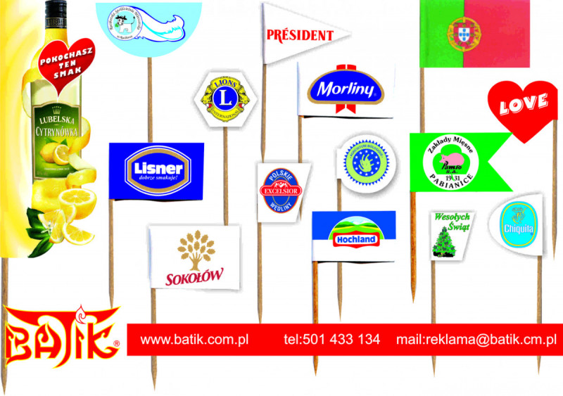 wykałaczki degustacyjne, reklamowe, pikery , flagietki 4